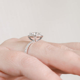 1.50 CT Cushion Halo F/VS1 Diamond Engagement Ring