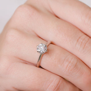 1.51 -3.50 CT Round Solitaire Diamond Engagement Ring