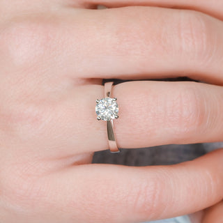 1.0 -3.0 CT Round Solitaire Diamond Engagement Ring