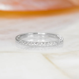 0.90 TCW Round Half Eternity EF/VS1 Diamond Wedding Band