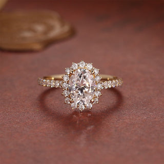 2.50 - 4.50 CT Oval F/VS1 CVD Diamond Halo pave Setting Engagement Ring