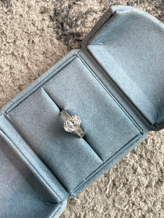 1.50CT-2.50CT Oval Cut Moissanite Diamond Channel Set Pave Engagement Ring