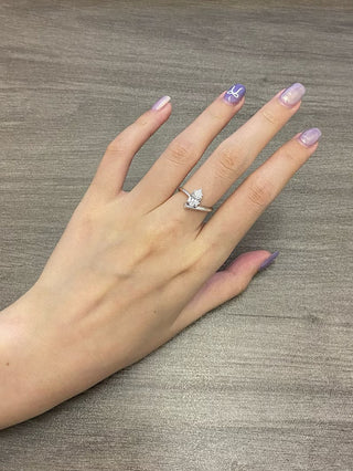 Bague de fiançailles unique avec diamant en moissanite taille poire de 1,0 à 2,0 ct