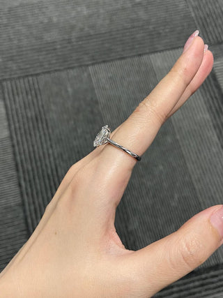 Bague de fiançailles avec diamant solitaire en moissanite taille ovale de 2,50 à 3,50 ct