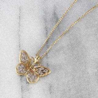 Gold Butterfly Necklace for Women