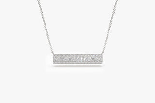 Collier avec pendentif en forme de baguette de diamant pour cadeau de Noël