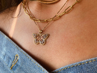 Collier Papillon en Or pour Femme 