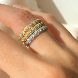 Pave Diamond Eternity Stacking Wedding Band