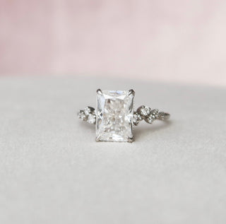 3.50CT Radiant Cut Moissanite Unique Engagement Ring - ELITE CARAT