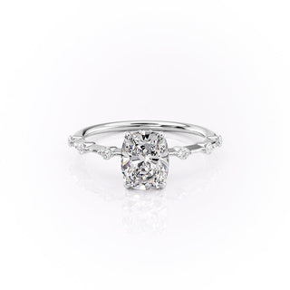 Bague de fiançailles solitaire en moissanite en forme de coussin de 2,0 ct