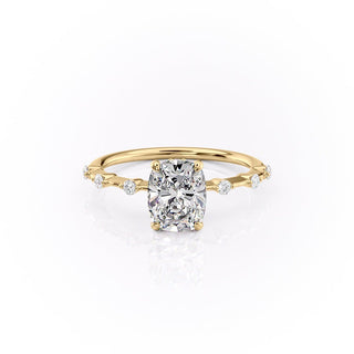 2.0 CT Cushion Shaped Moissanite Solitaire Engagement Ring