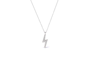 Collier Lightning Bolt en diamant et moissanite pour femme