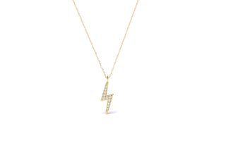 Collier Lightning Bolt en diamant et moissanite pour femme