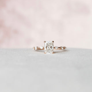 1.50CT Radiant Cut Moissanite Unique Engagement Ring - ELITE CARAT