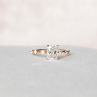 1.50CT Radiant Cut Moissanite Diamond Unique Solitaire Engagement Ring