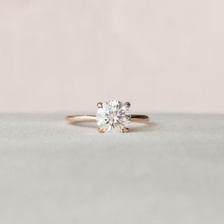 1.50CT Round Cut Solitaire Moissanite Engagement Ring - ELITE CARAT