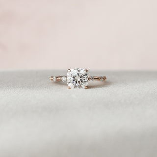 2.0 CT Cushion Shaped Moissanite Solitaire Engagement Ring