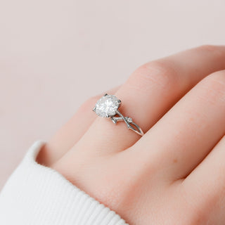 2.0CT Round Cut Twig Nature Inspired Moissanite Engagement Ring - ELITE CARAT