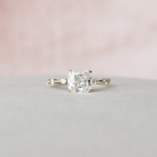 2.0CT Cushion Cut Moissanite Hidden Halo Engagement Ring - ELITE CARAT