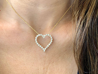 Heart Shaped Diamond Moissanite Necklace for Women