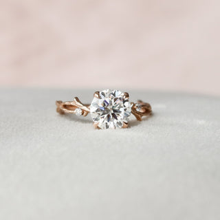 1.50CT Round Cut Twig Branch Moissanite Engagement Ring - ELITE CARAT