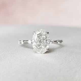 3.0CT Oval Cut Vintage Inspired Moissanite Engagement Ring - ELITE CARAT