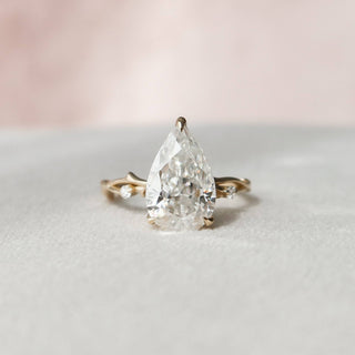 3.12CT Pear Shaped Nature Inspired Twig Engagement Ring - ELITE CARAT