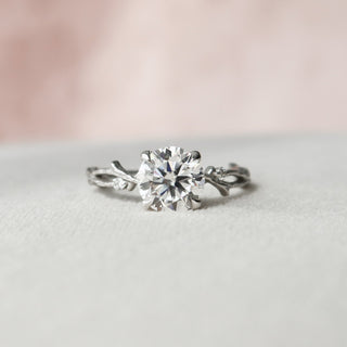 1.50CT Round Cut Twig Branch Moissanite Engagement Ring