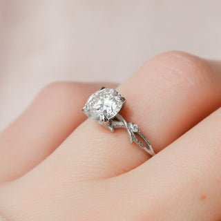 1.50CT Round Cut Twig Branch Moissanite Engagement Ring - ELITE CARAT