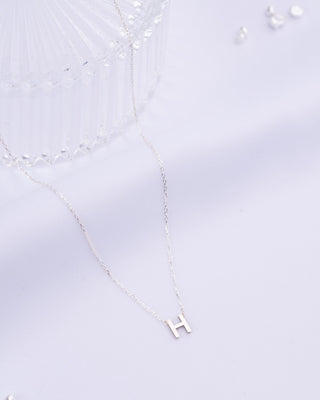 Collier personnalisé avec lettre initiale et bague en or 14 carats pour femme