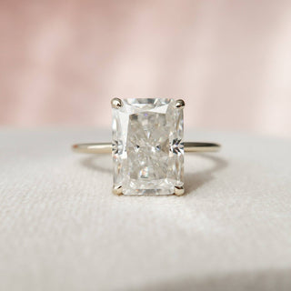 4.00CT Radiant Cut Hidden Halo Moissanite Engagement Ring - ELITE CARAT