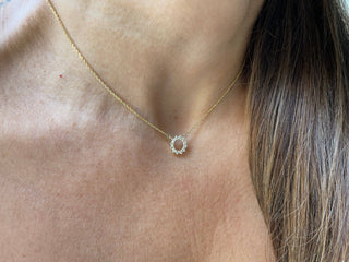 Collier Cercle Diamant Moissanite pour Femme