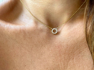 Collier Cercle Diamant Moissanite pour Femme