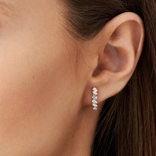 Pendientes de botón con forma de diamante y diseño único para mujer 