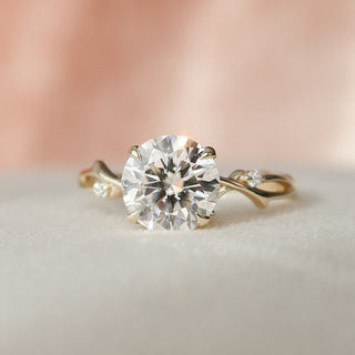 2.0CT Round Cut Twig Nature Inspired Moissanite Engagement Ring - ELITE CARAT