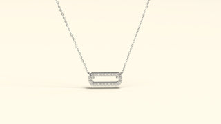 Collier avec diamants et moissanite Paper Clip pour femme