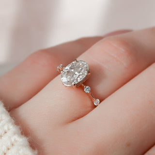 1.50-2.50CT Oval Cut Solitaire Moissanite Engagement Ring