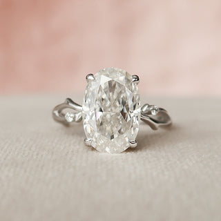 3.50CT Oval Cut Nature Inspired Branch Moissanite Engagement Ring