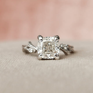 1.50CT Cushion Cut Branch Moissanite Engagement Ring - ELITE CARAT