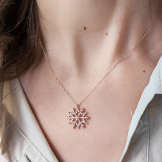 Collier de diamants flocon de neige cadeau pour cadeau de Noël