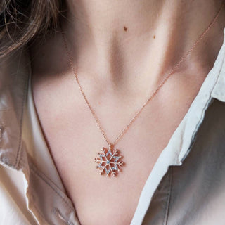 Collier de diamants flocon de neige cadeau pour cadeau de Noël