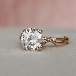 2.70CT Twig Round Moissanite Nature Inspired Branch Engagement Ring - ELITE CARAT