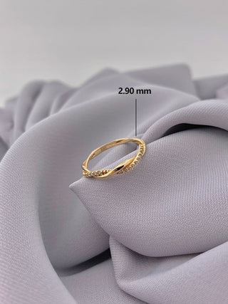 Bague de mariage Infinity en diamant à coupe ronde et moissanite pour cadeau de Noël