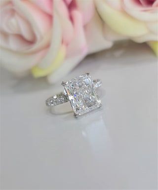 4.50 CT Radiant Hidden Halo G/VS1 Lab Grown Diamond Engagement Ring