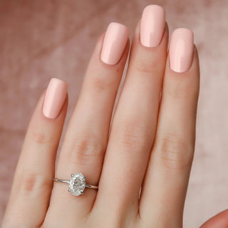 Bague de fiançailles de mariée avec solitaire en moissanite à taille ovale de 1,50 ct 