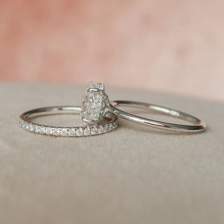 Bague de fiançailles de mariée avec solitaire en moissanite à taille ovale de 1,50 ct 