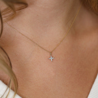 Collier Mini North Star en Diamant Cadeau pour Elle