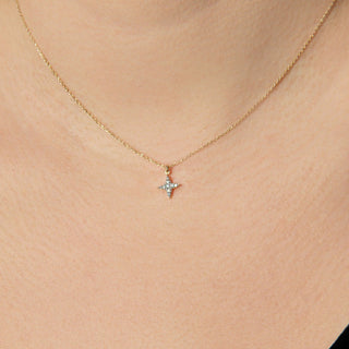 Collier Mini North Star en Diamant Cadeau pour Elle