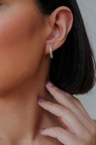 Boucles d'oreilles créoles en diamant taille baguette pour elle