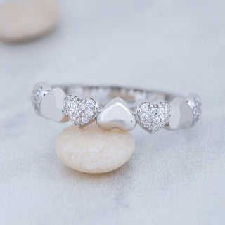 Round Cut Diamond Heart Ring Gift for Her